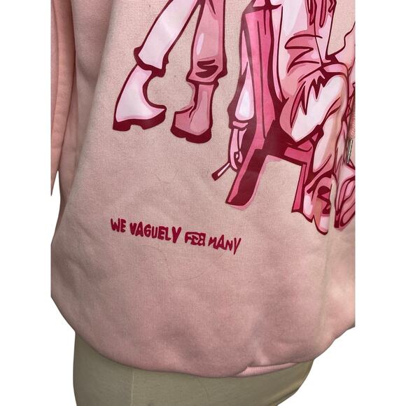 We Vaguely Feel Many Pink M Hoodie Aelfric Eden Graffiti Street Style - Picture 3 of 4